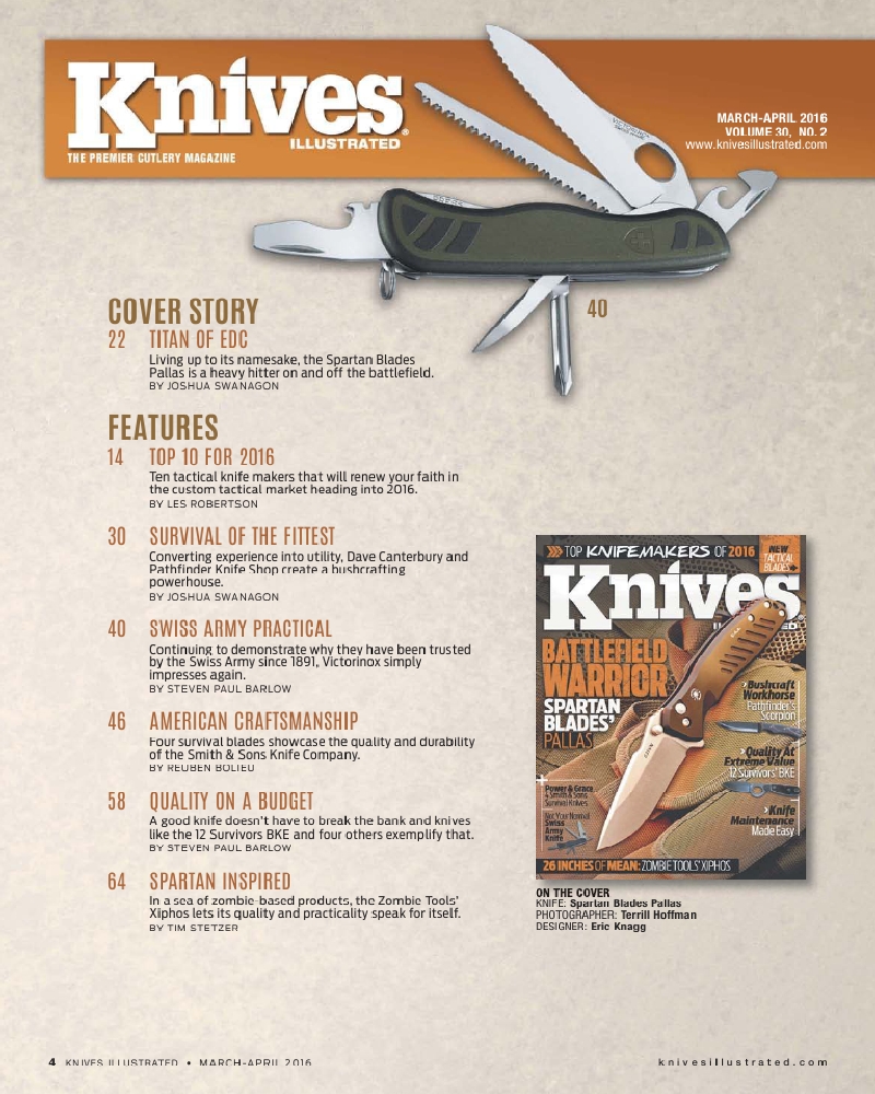 2. Knives Illustrated - March, April 2016