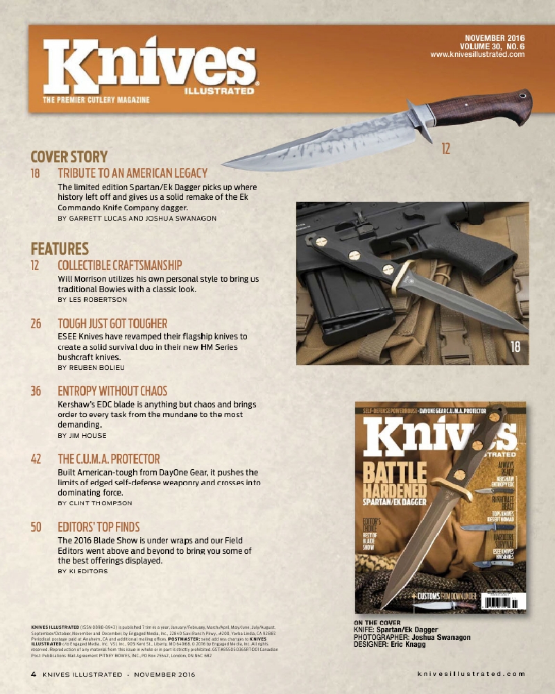 6. Knives Illustrated - November 2016