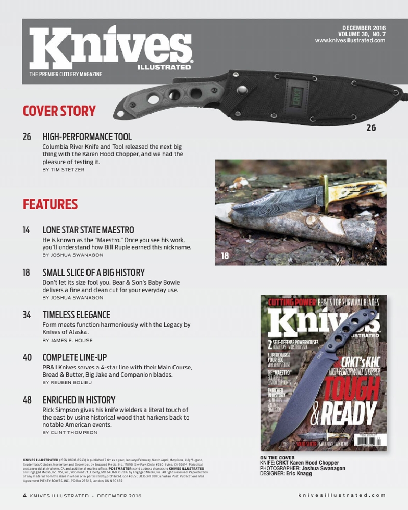 7. Knives Illustrated - December 2016