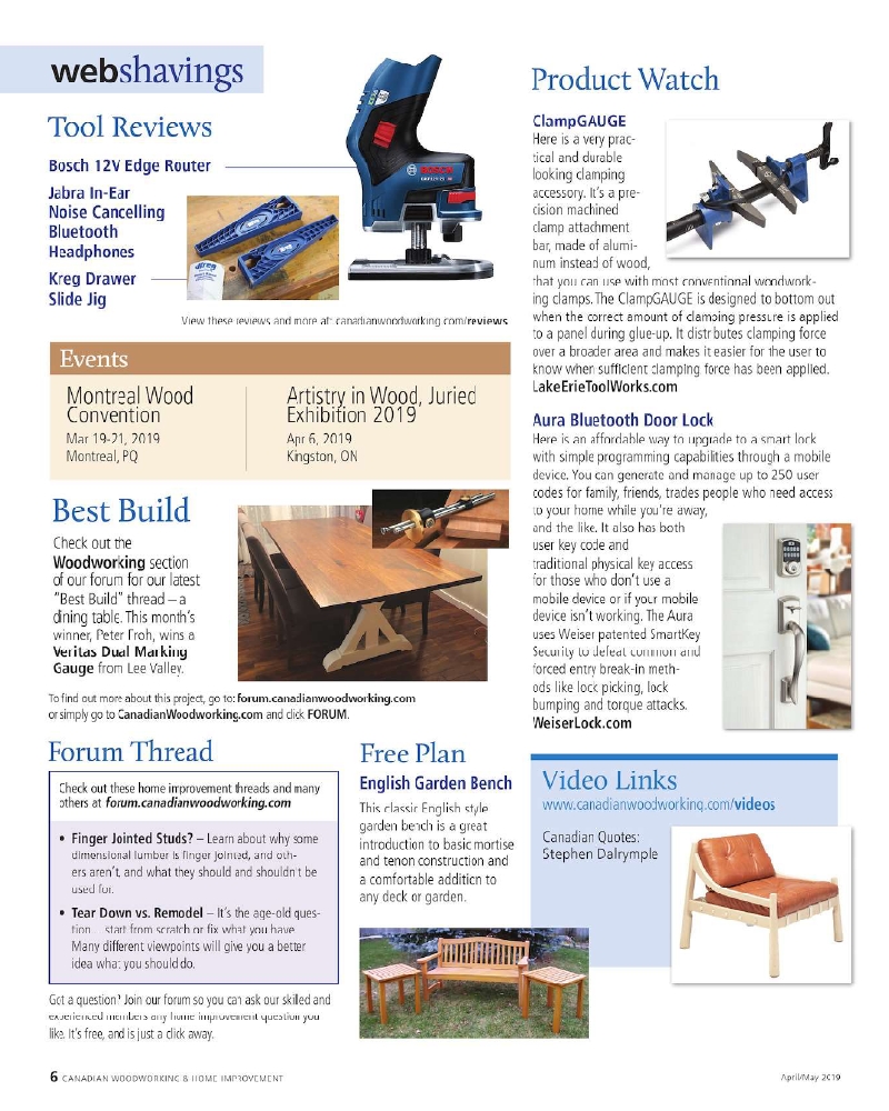 Canadianwoodworking 119 Apr May 2019