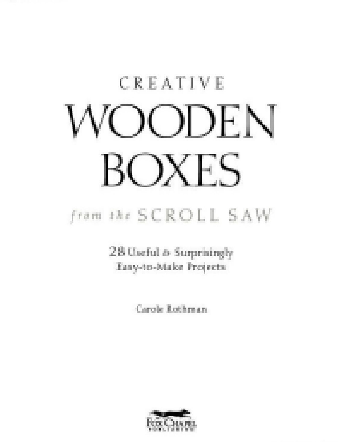 Creative Wooden Boxes from the Scroll Saw