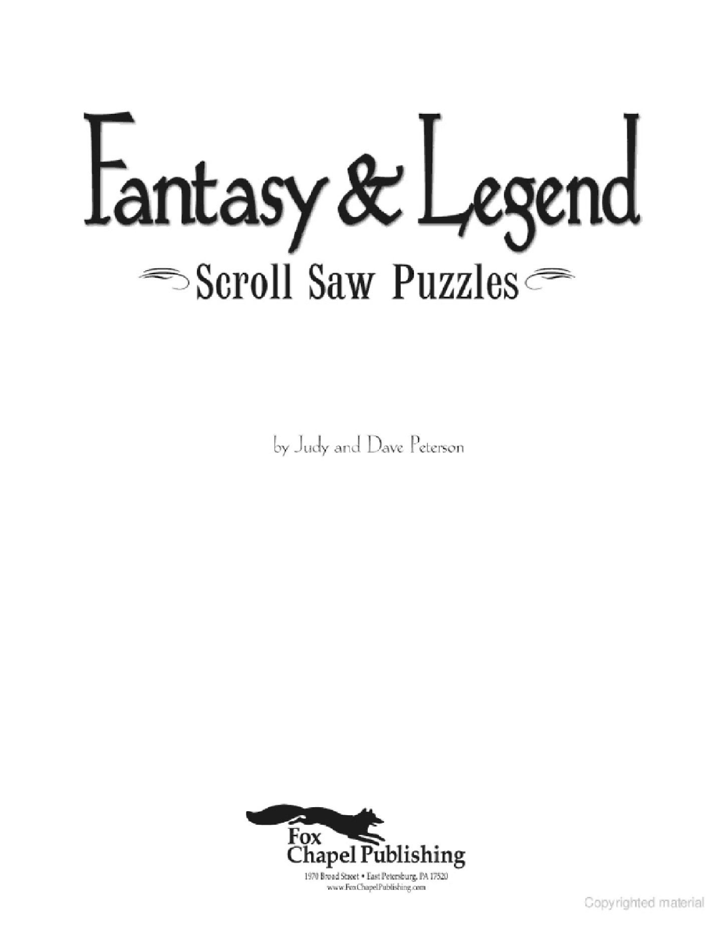 Fantasy   Legend Scroll Saw Puzzles