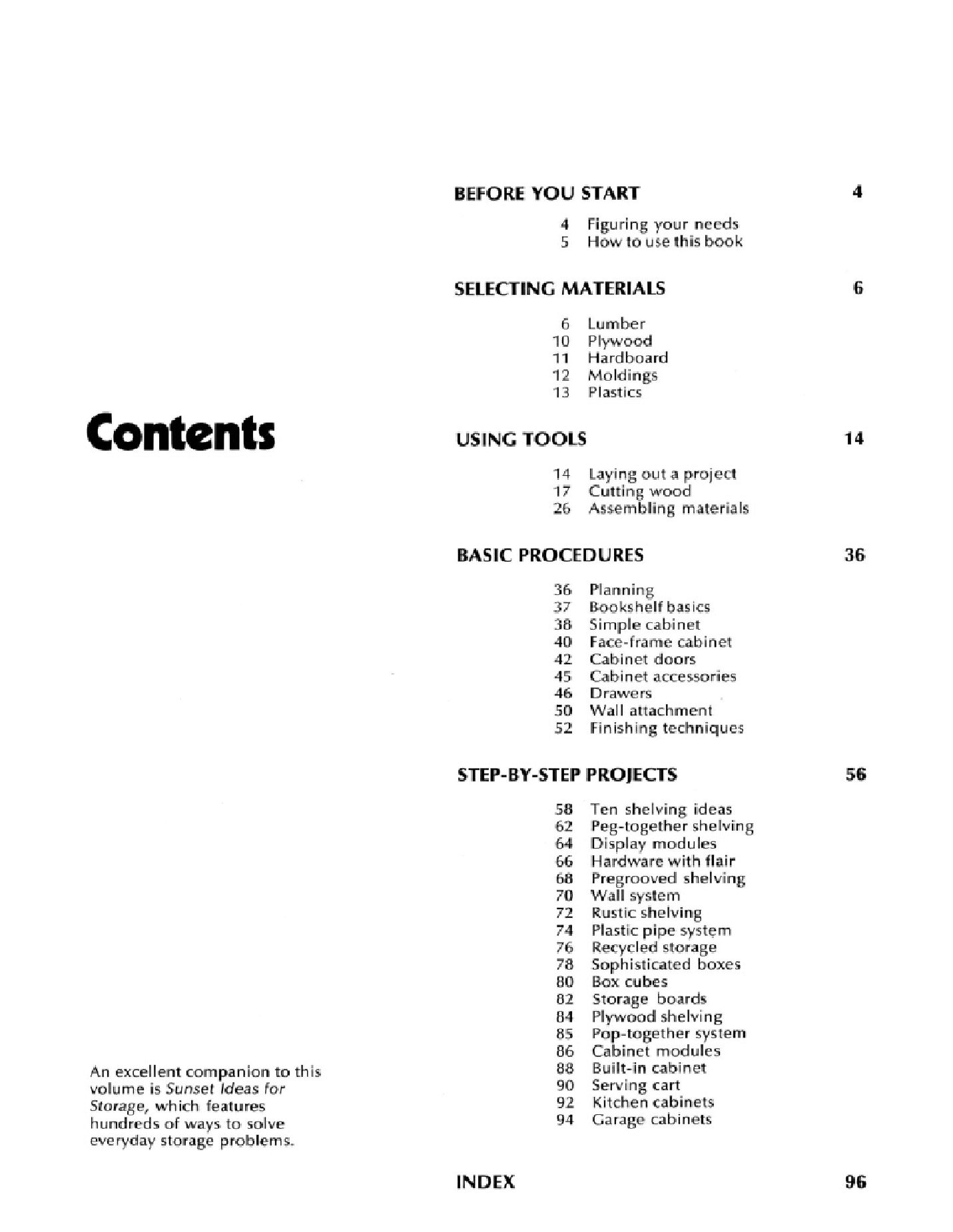 How to Make Bookshelves and Cabinets 1974 如何使書架和櫥櫃