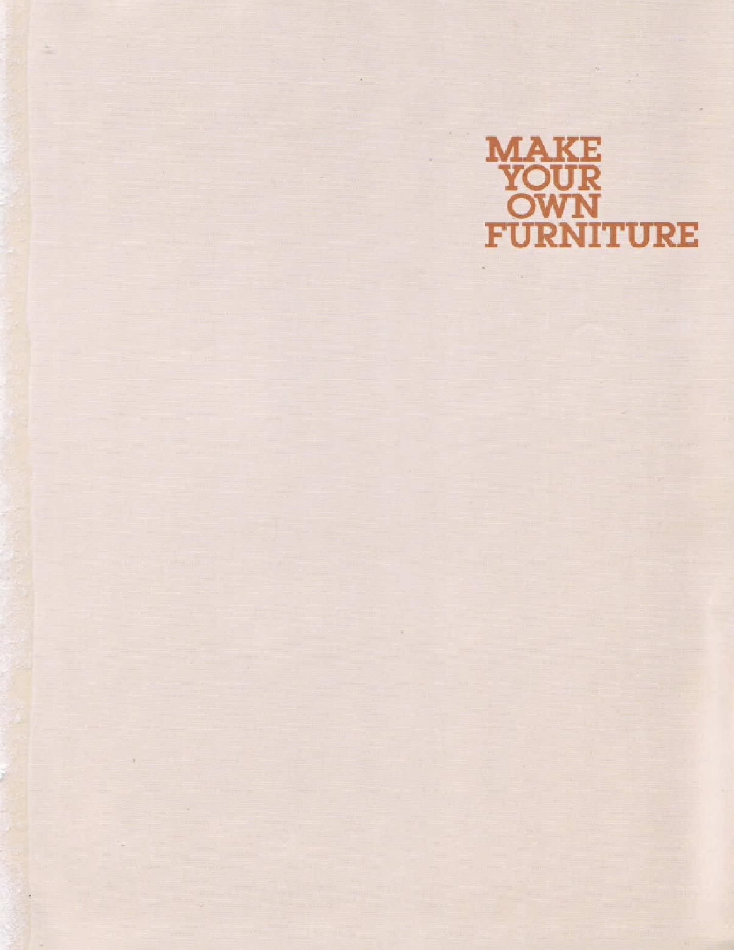 Make Your Own Furniture 1979 讓自己的家具。A使用手冊