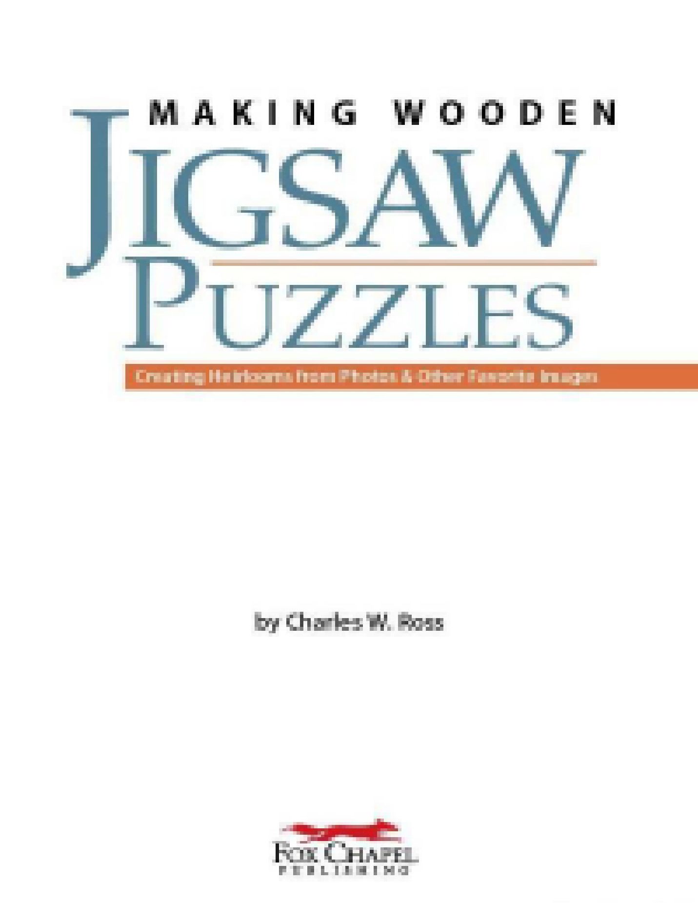 Making Wooden Jigsaw Puzzles