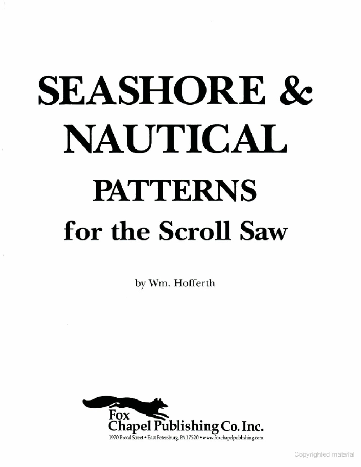 Seashore and Nautical Patterns for the Scroll Saw