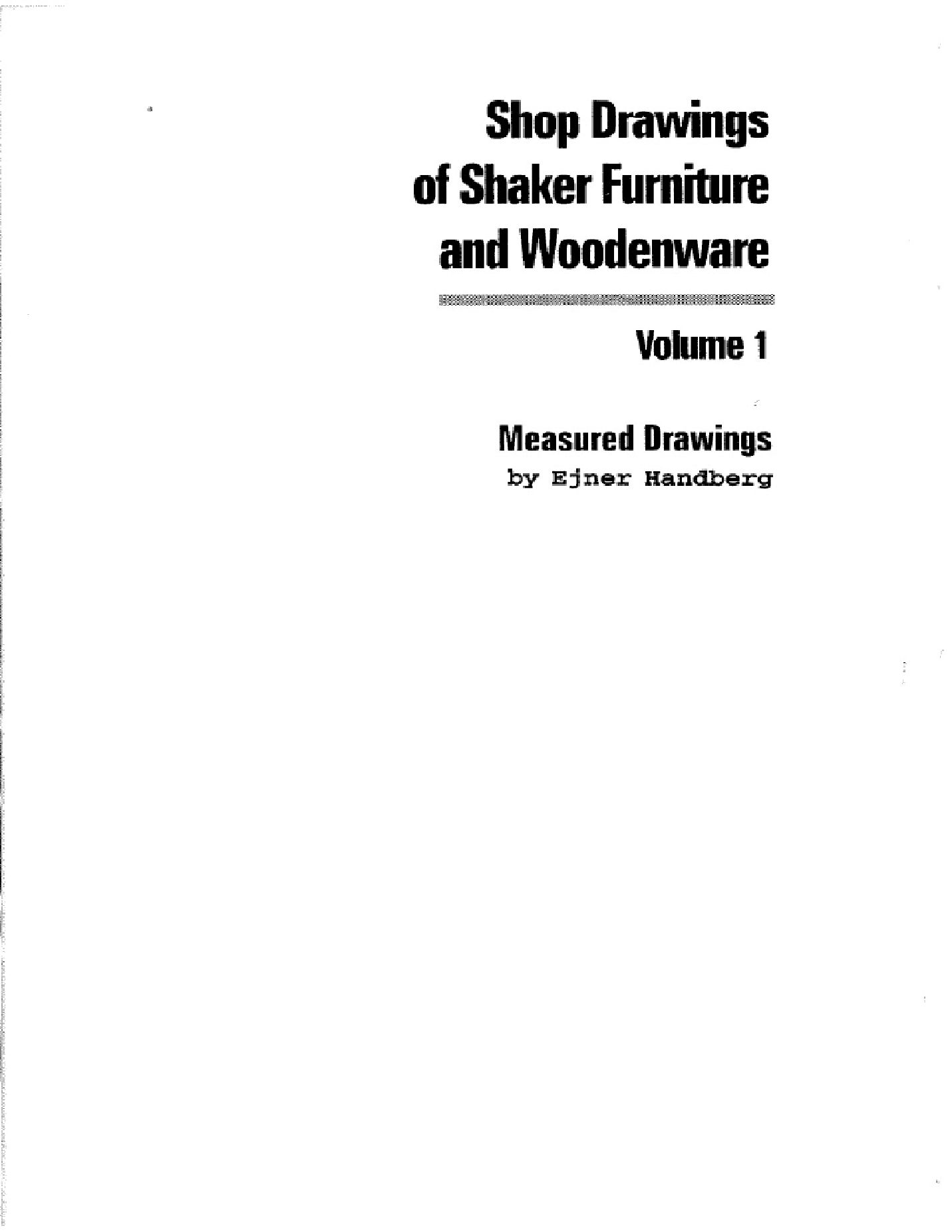 Shop Drawings of Shaker Furniture   Woodenware  沙克爾家具及木器