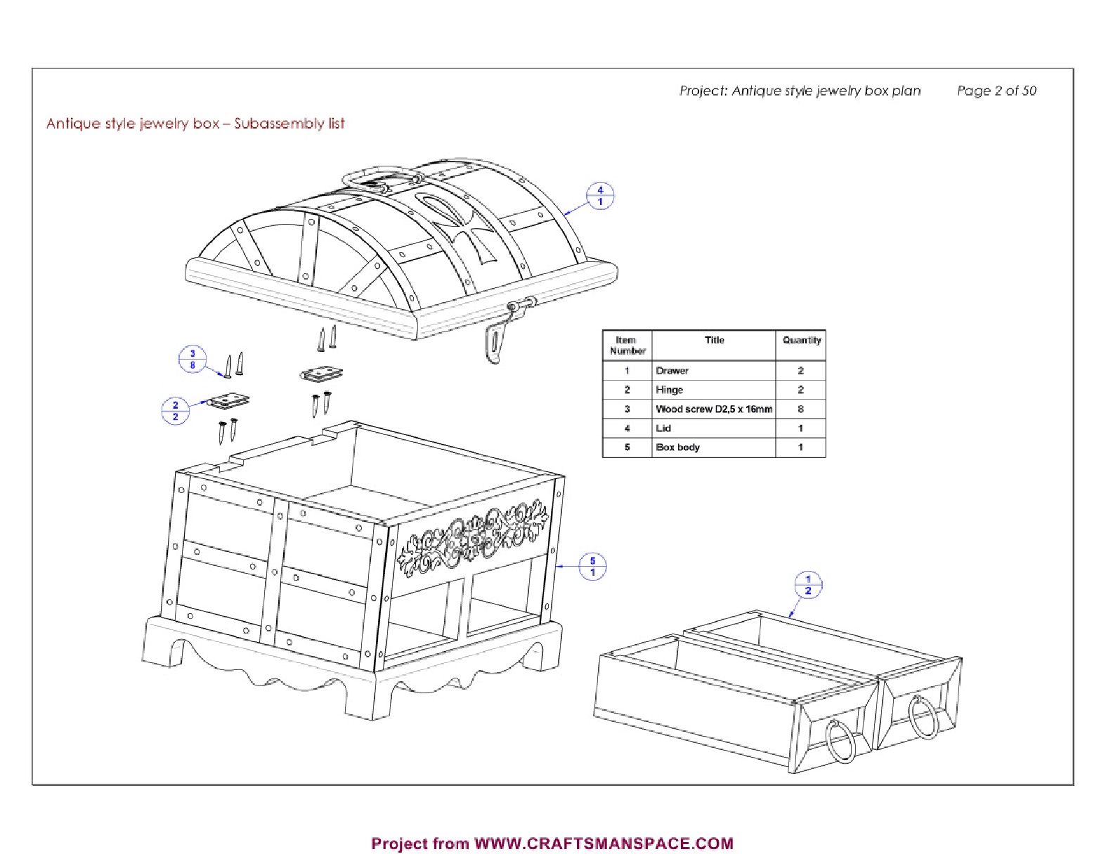 Antique style jewelry box plan_仿古风格的首饰盒计划