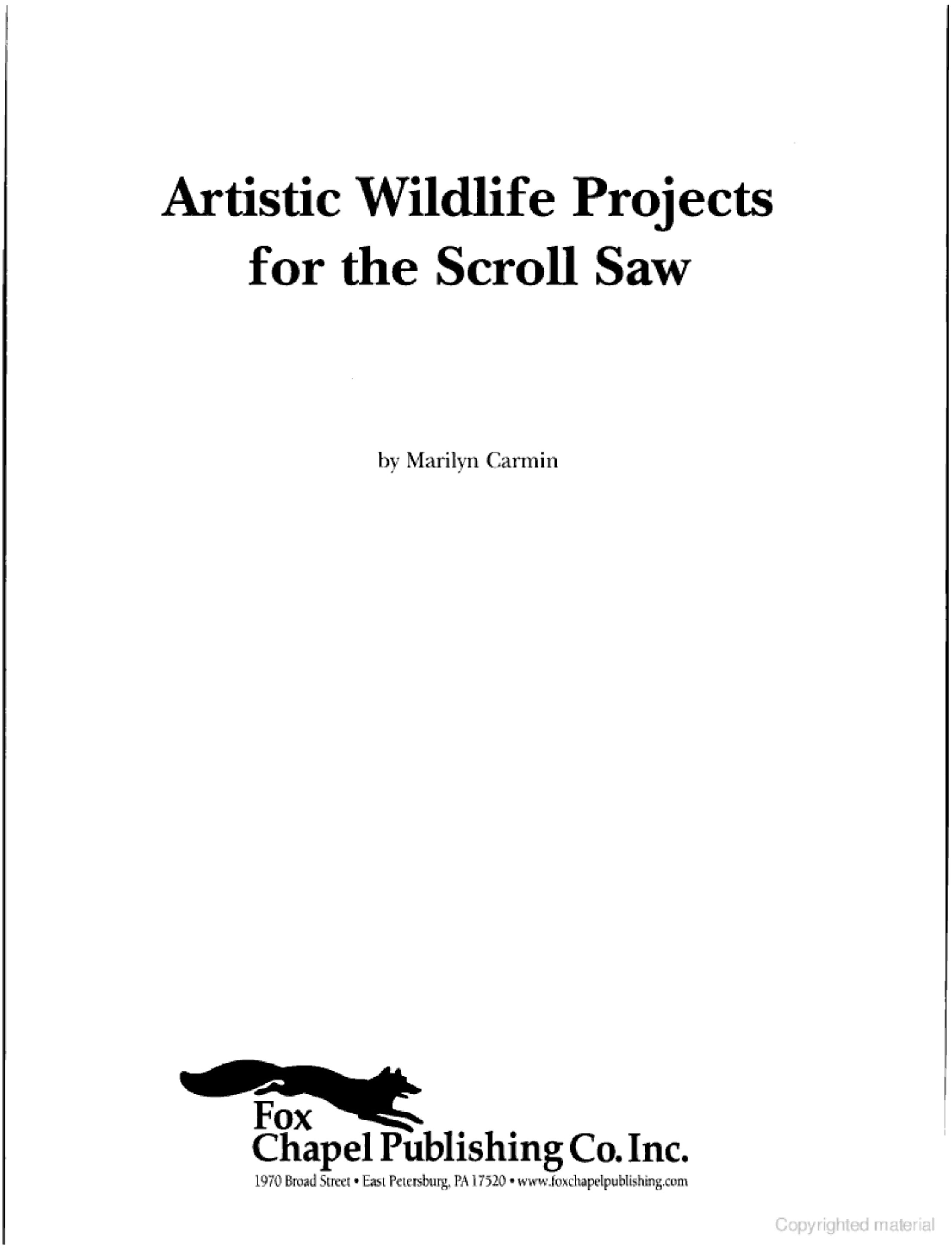 Artistic Wildlife Projects for the Scroll Saw