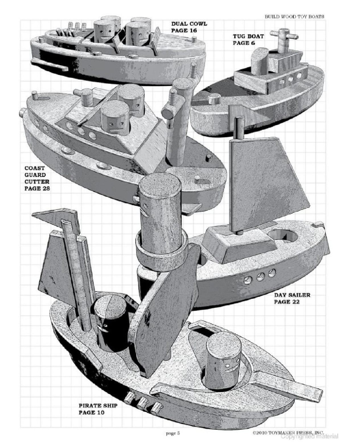 Build wood toy boats