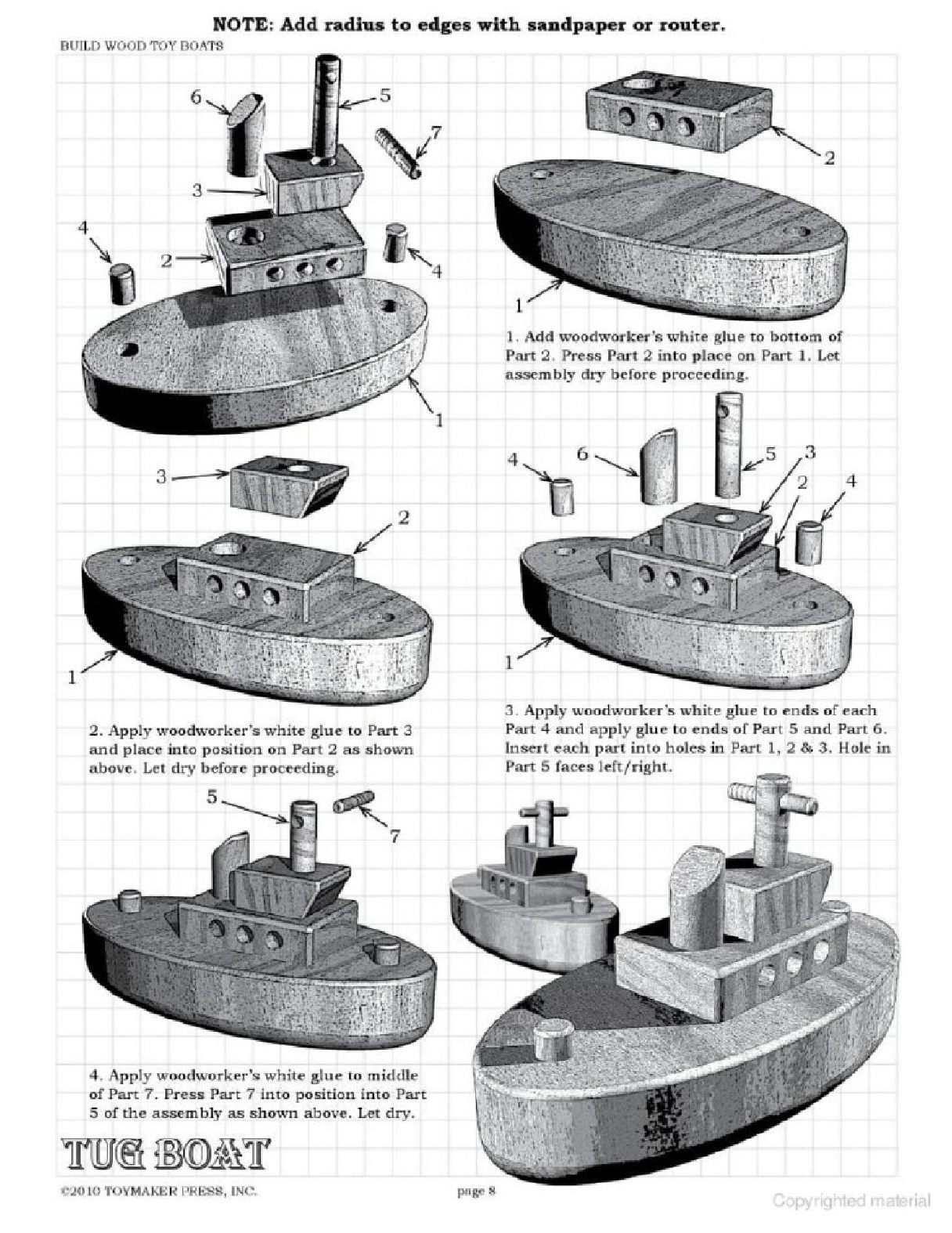 Build wood toy boats