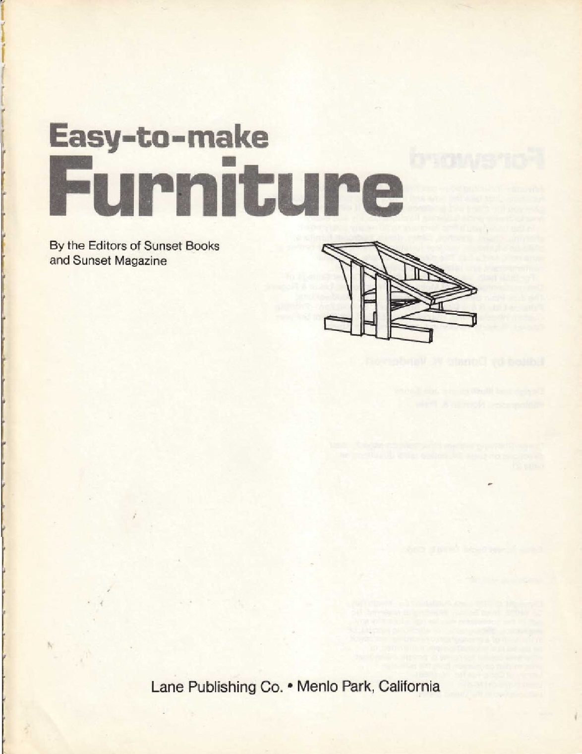 Easy-to-Make Furniture 1981_易于製作家具