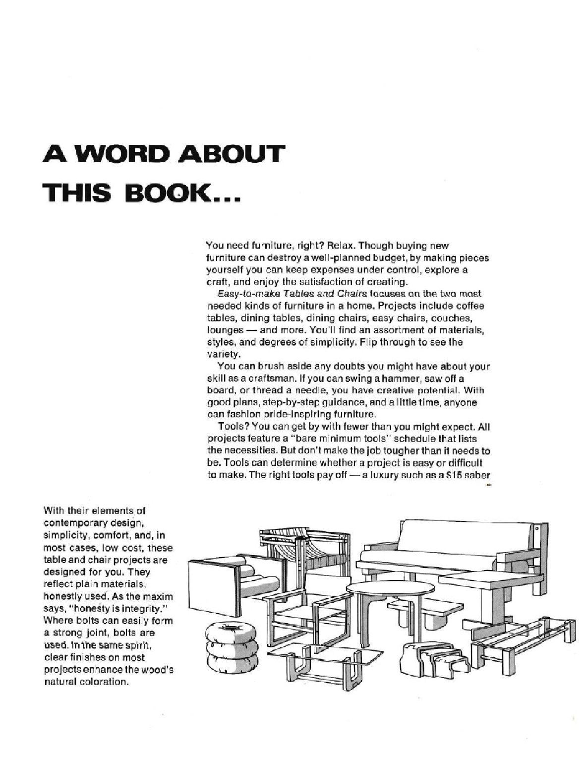 Easy-to-make Tables & Chairs 1980_易于使桌椅