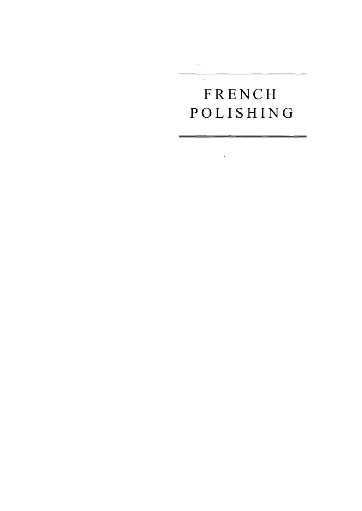 French Polishing_木製家具上的法国抛光