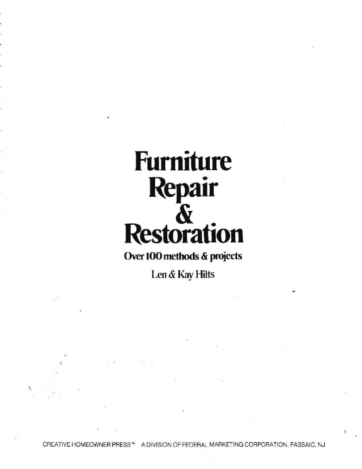 Furniture Repair And Restoration