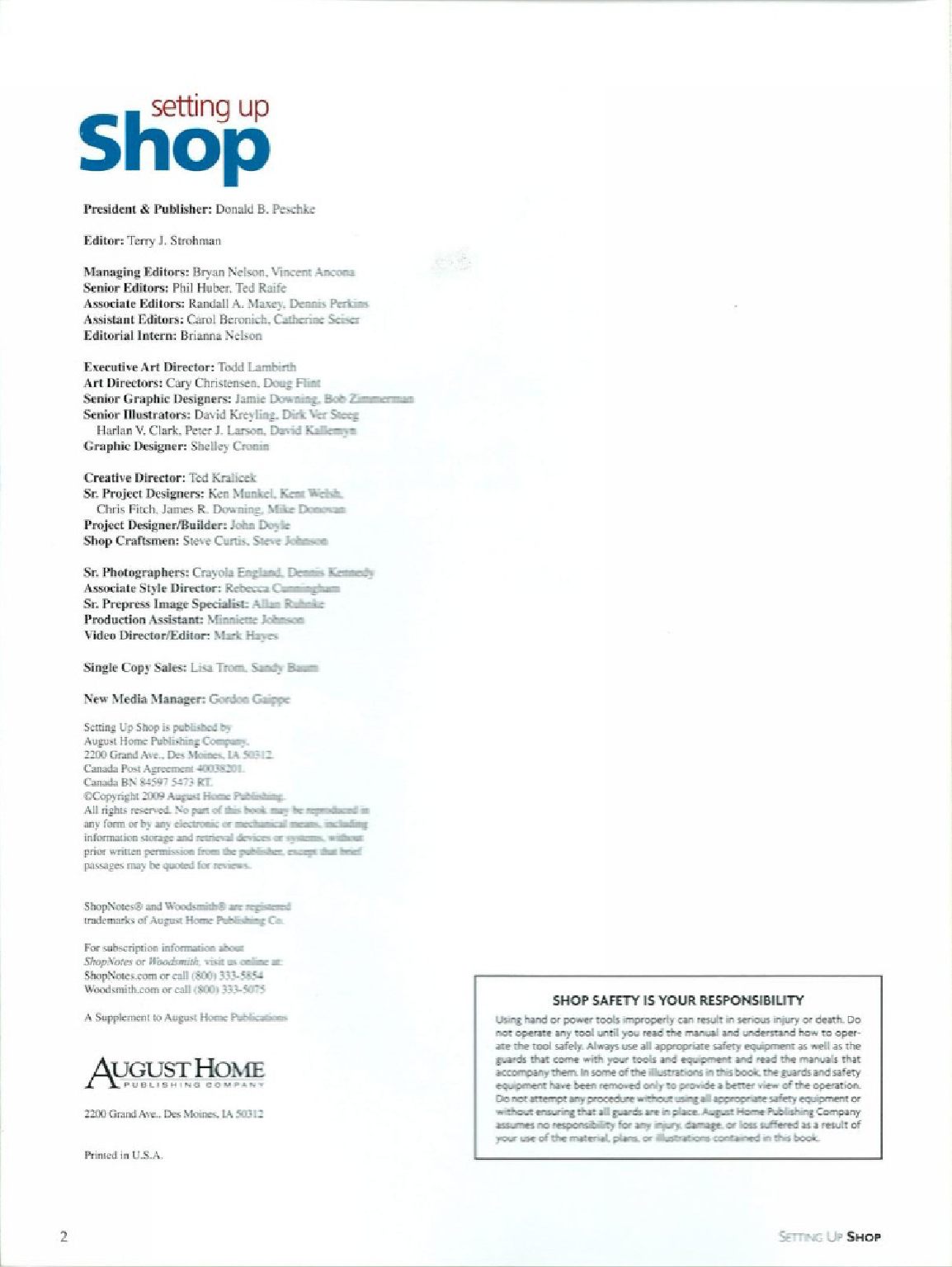 ShopNotes - Setting Up Shop Tips, Techniques, Plans & Projects 2009_设置商店的提示，技术，计划及项目2009年