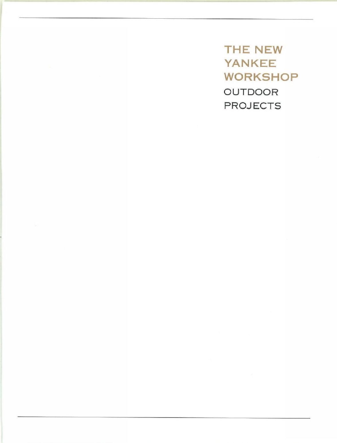 The New Yankee Workshop Outdoor Projects_新的美国人研讨会户外工程