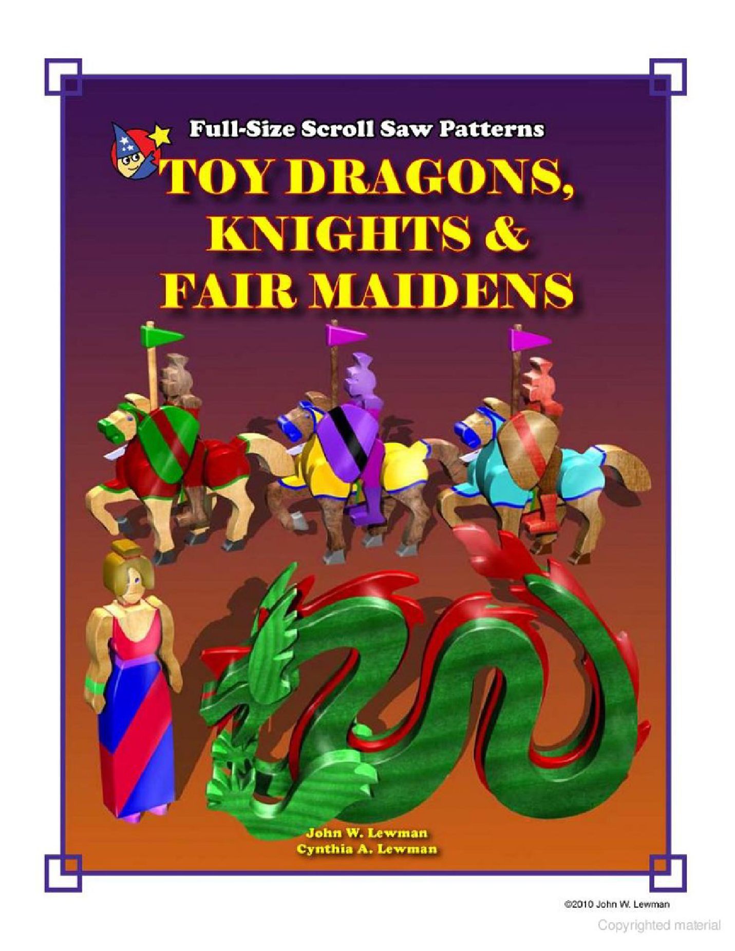 Toy Dragons, Knights and Fair Maidens Full Size Scroll Saw Patterns