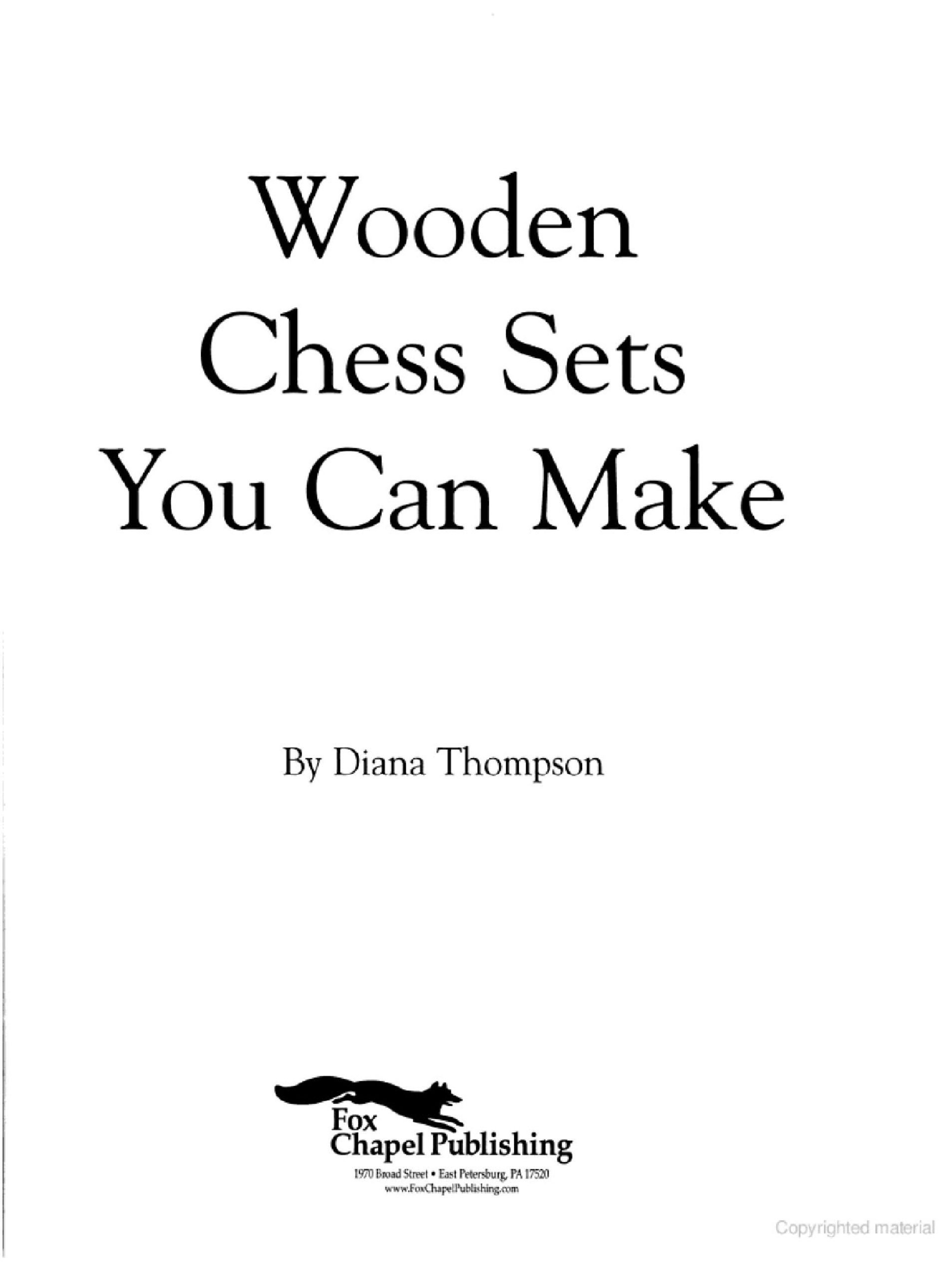 Wooden Chess Sets You Can Make