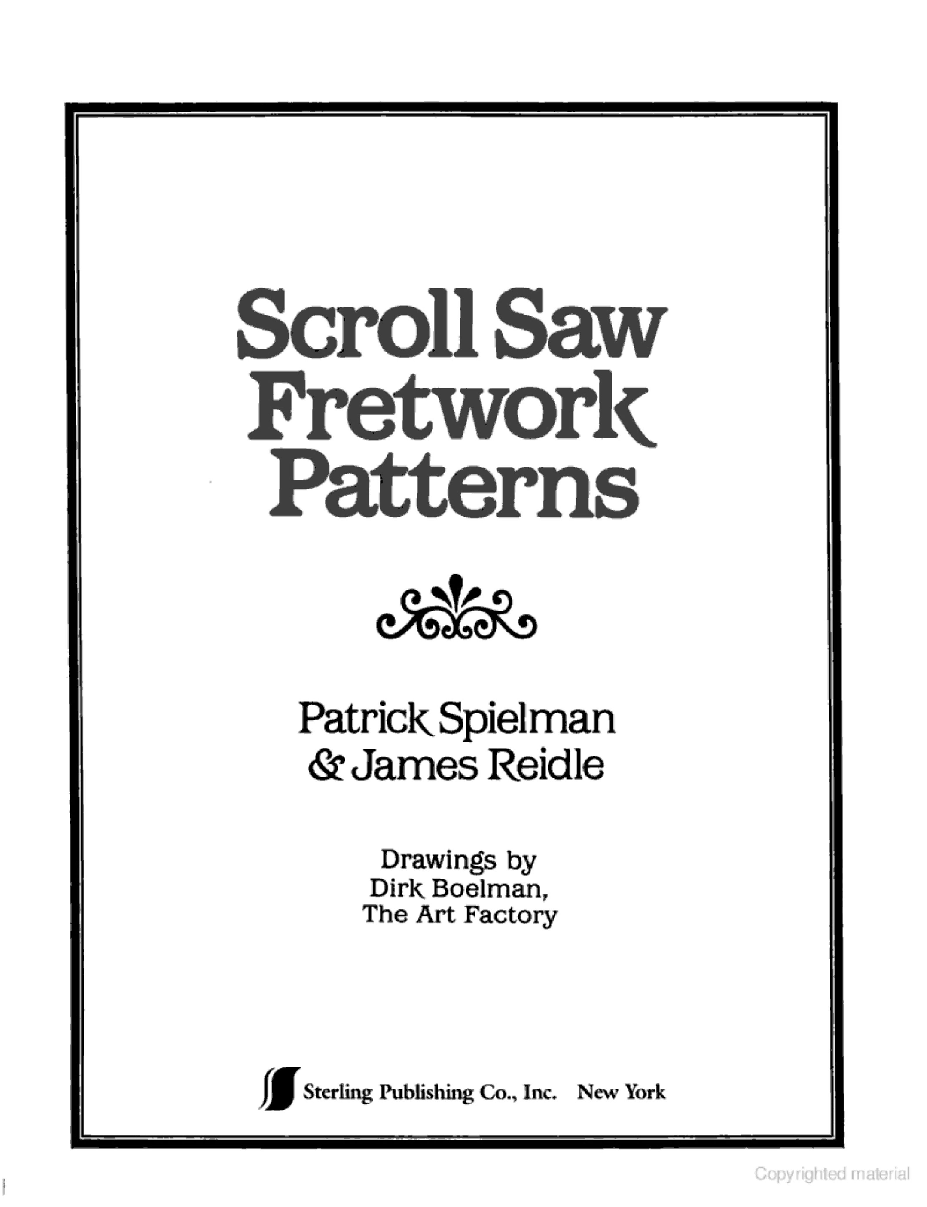 Scroll Saw Fretwork Patterns