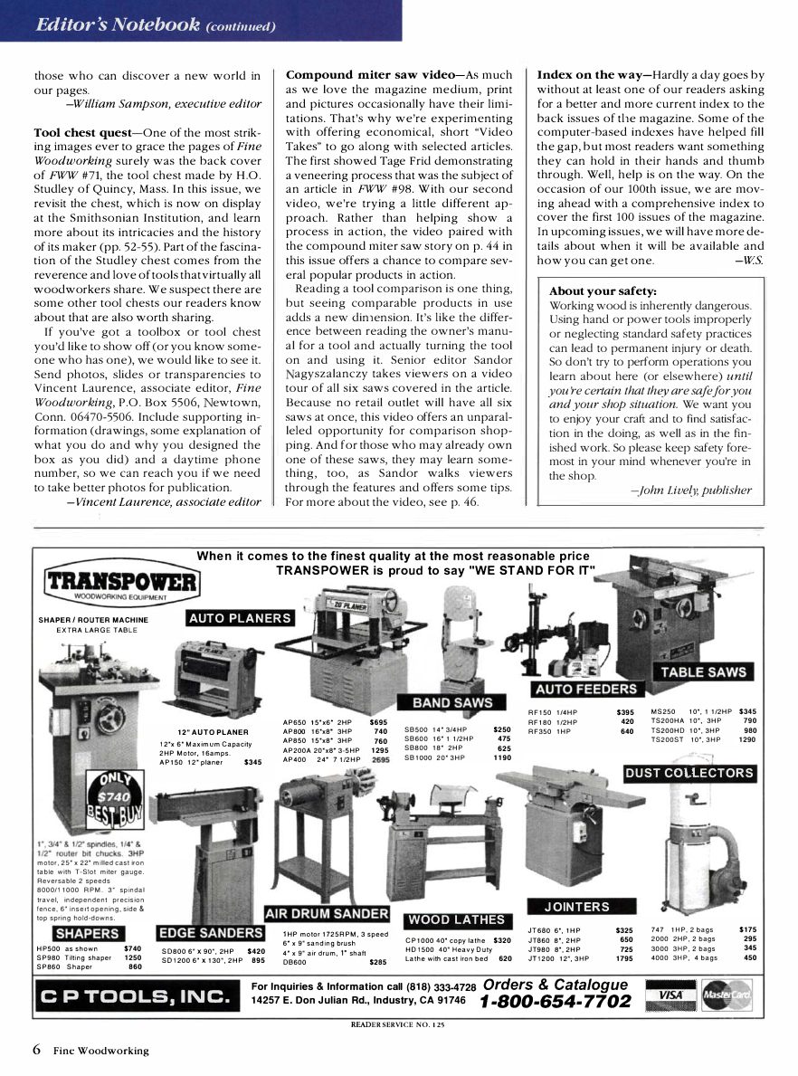 fina woodworking第100期