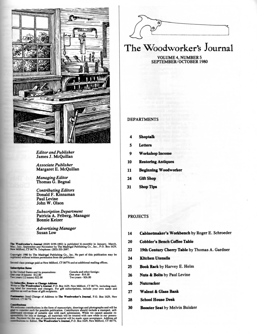 woodworker journal 1980年第5期