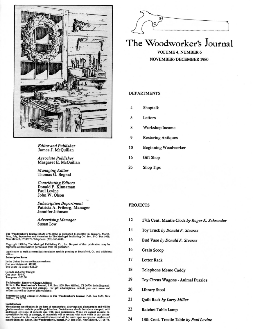 woodworker journal 1980年第6期