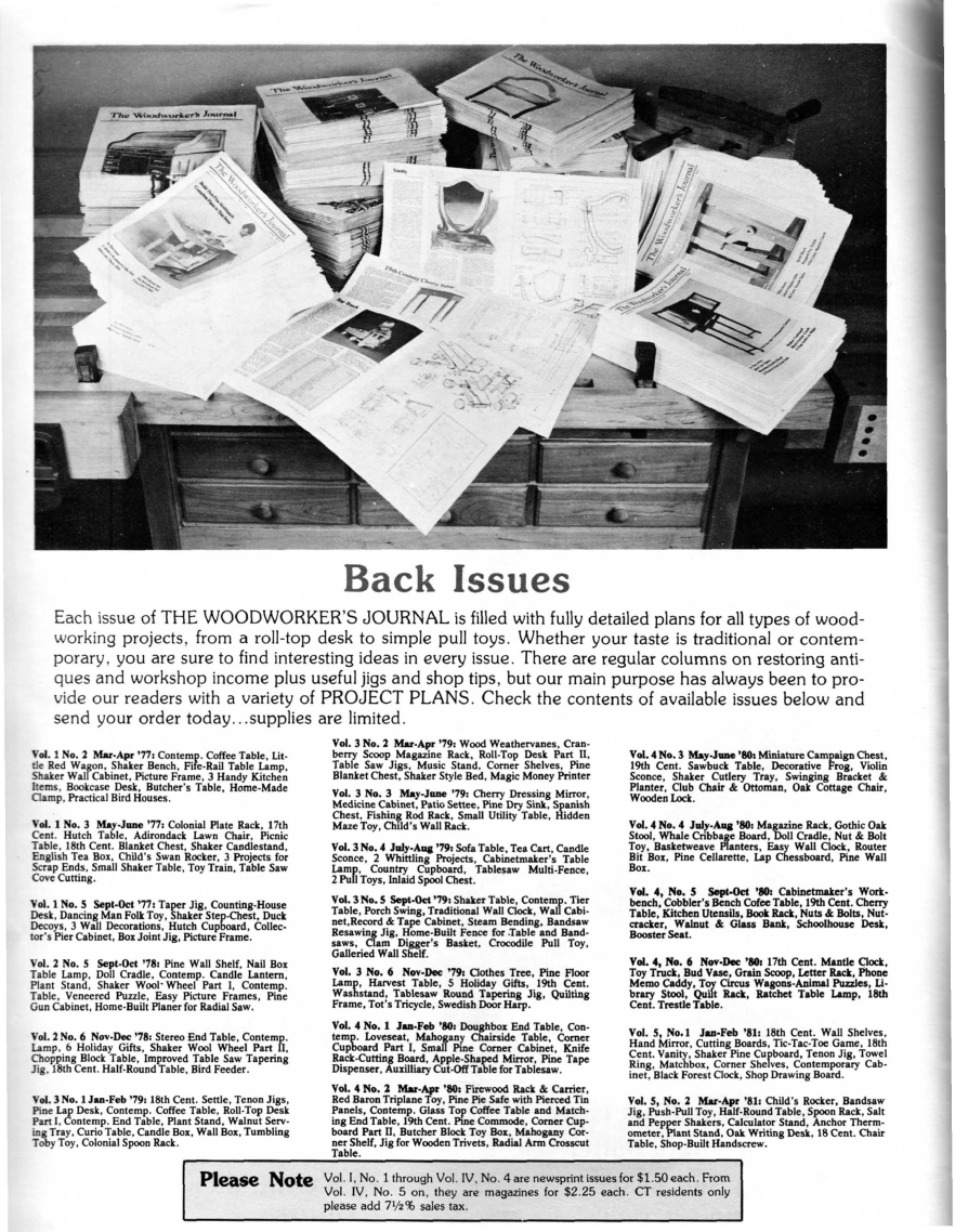 woodworker journal 1981年第3期
