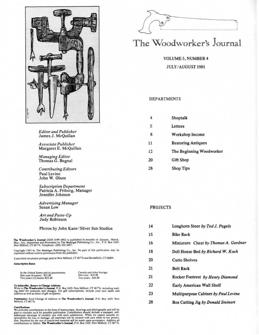 woodworker journal 1981年第4期