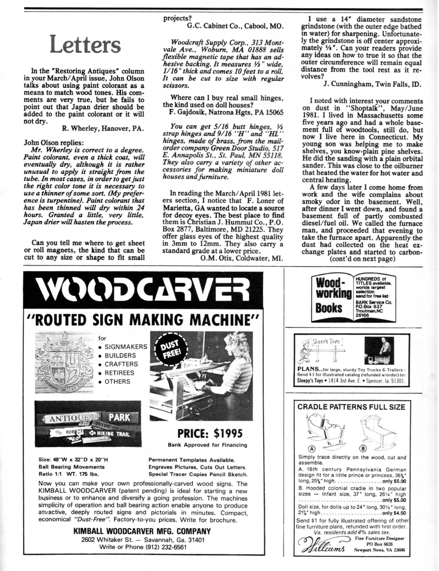 woodworker journal 1981年第4期