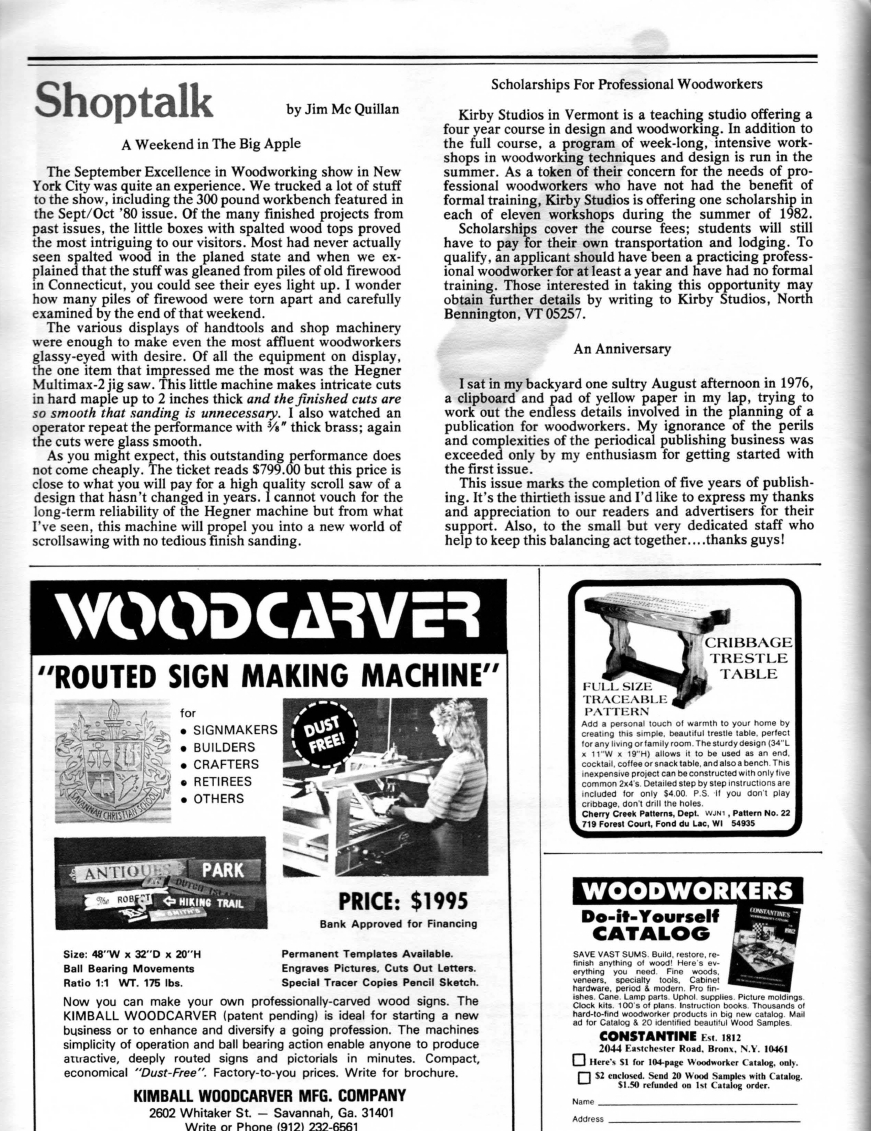 woodworker journal 1981年第6期