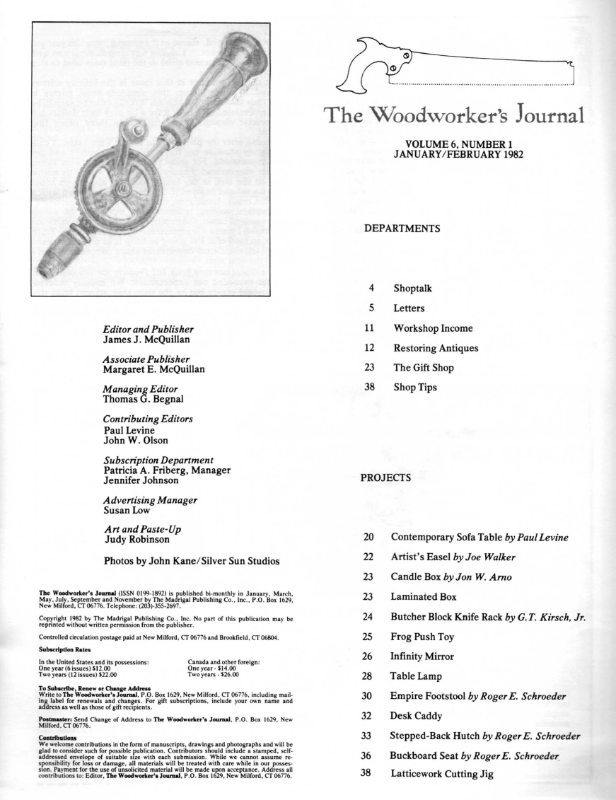 woodworker journal 1982年第1期