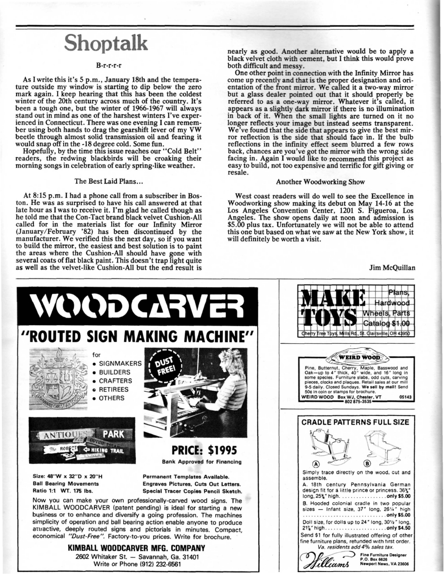 woodworker journal 1982年第2期