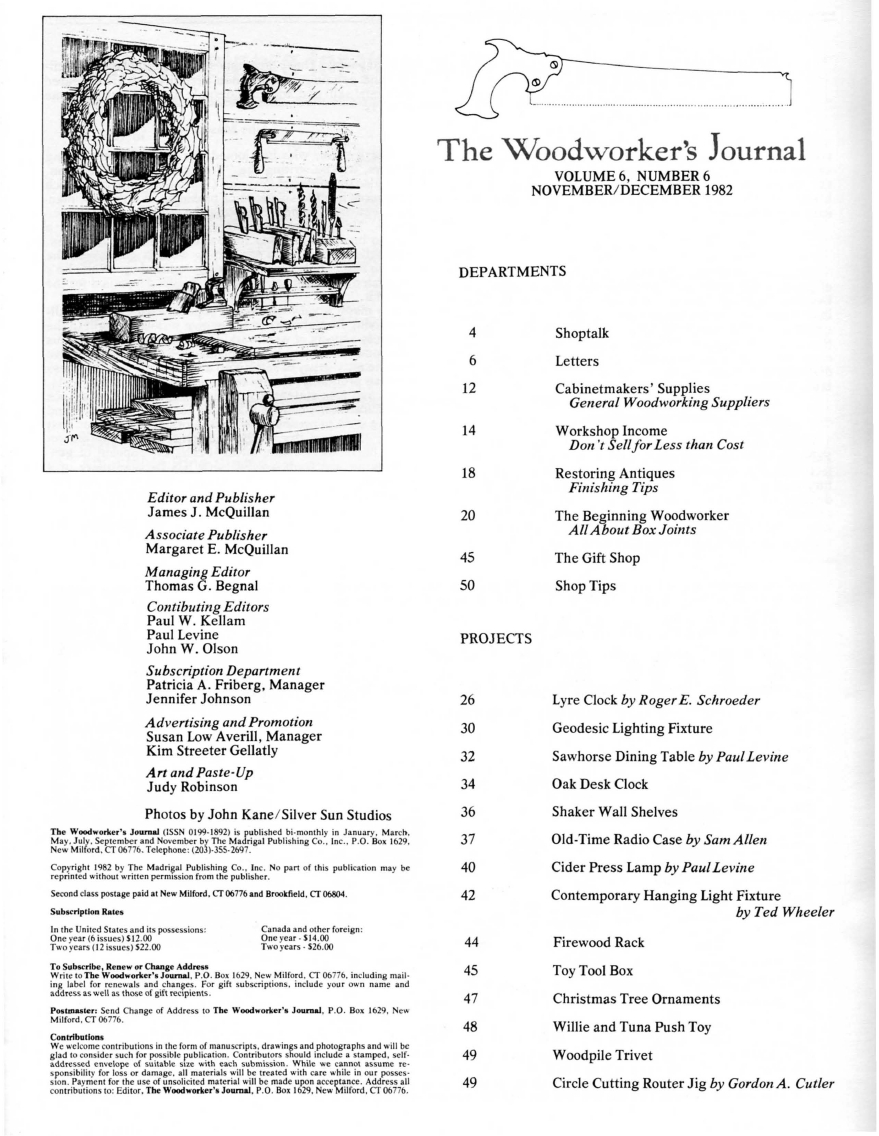 woodworker journal 1982年第6期