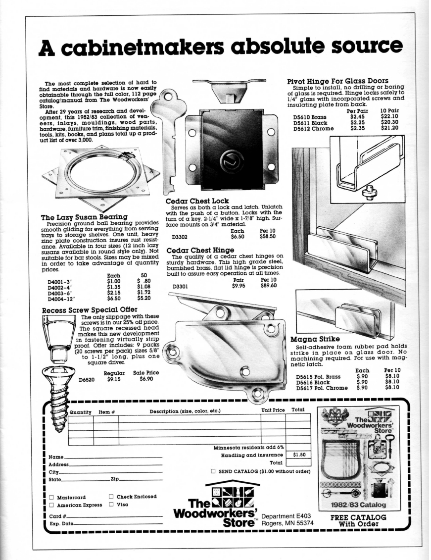 woodworker journal 1983年第2期