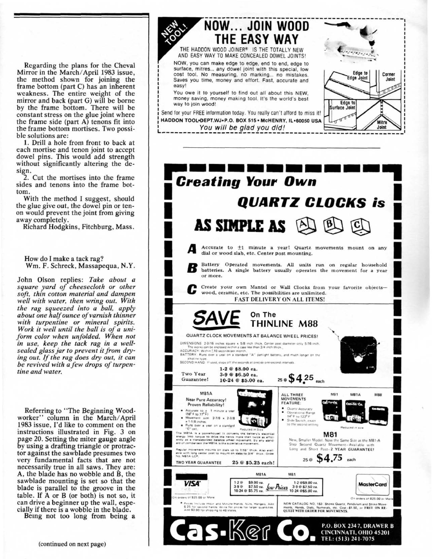 woodworker journal 1983年第3期