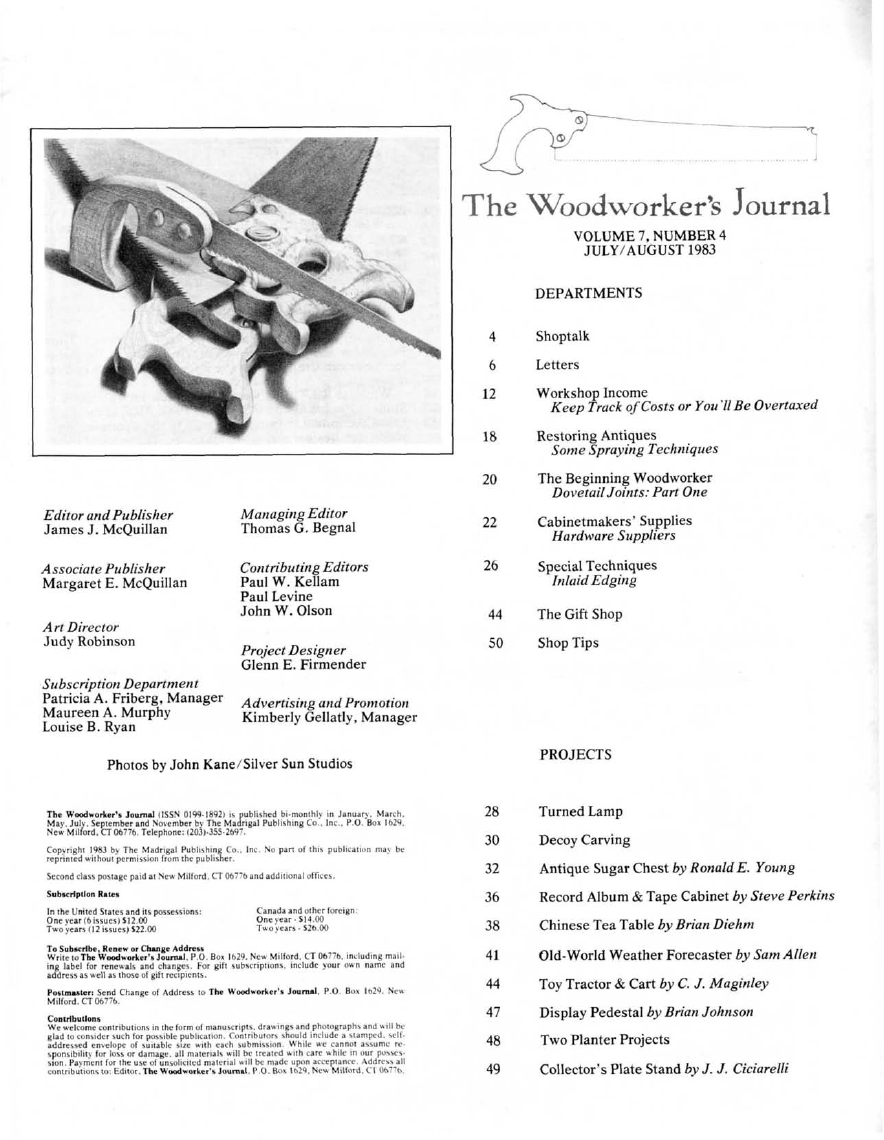 woodworker journal 1983年第4期