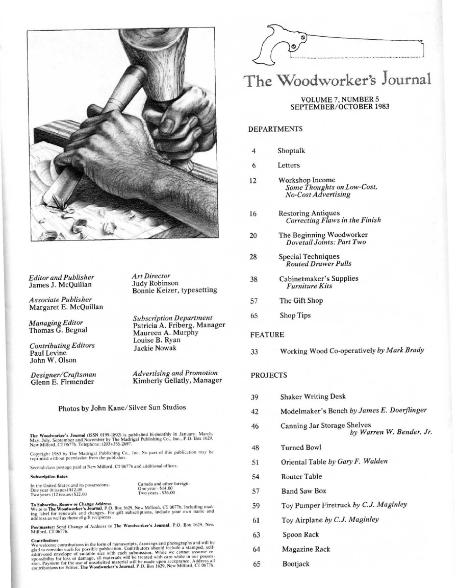 woodworker journal 1983年第5期