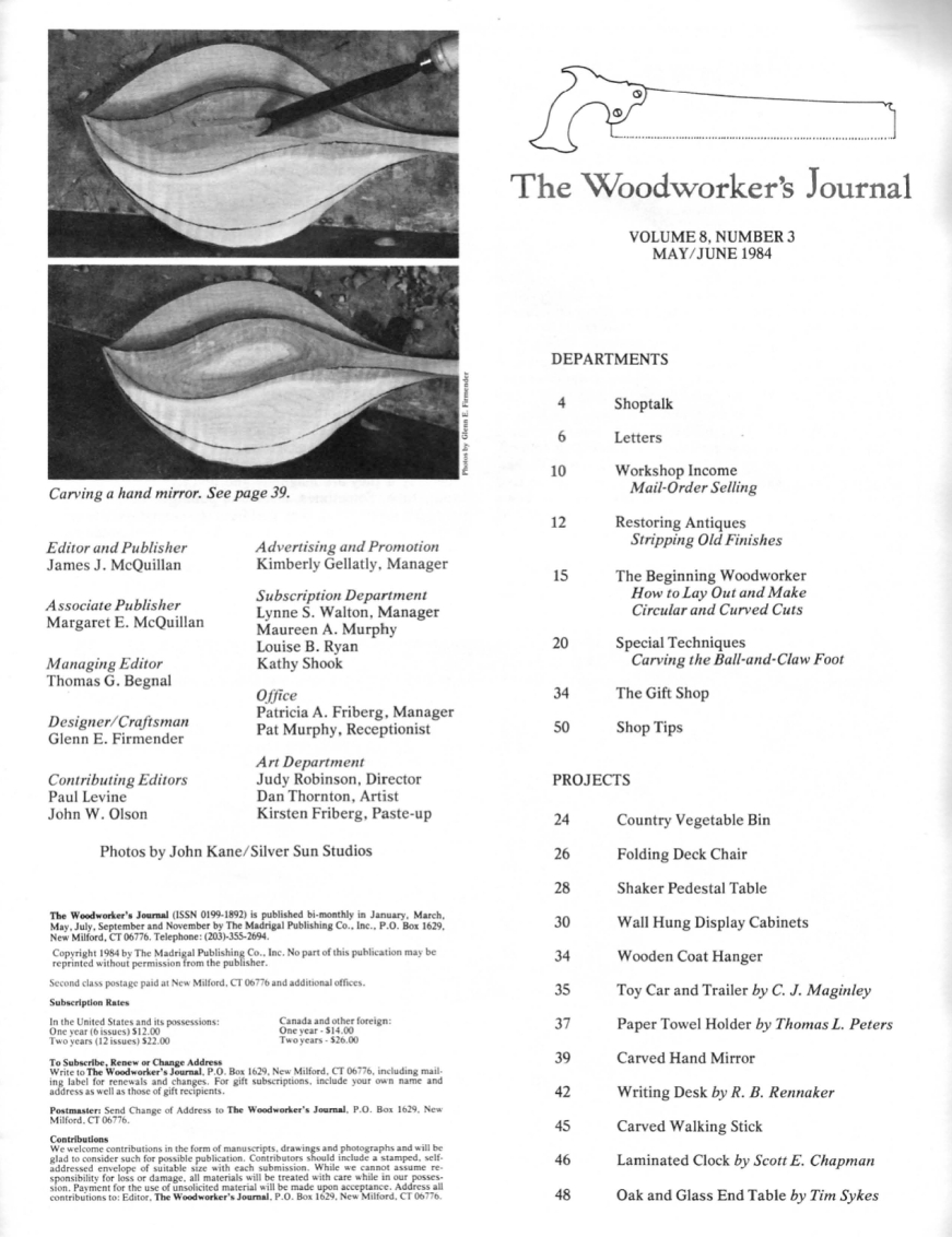 woodworker journal 1984年第3期