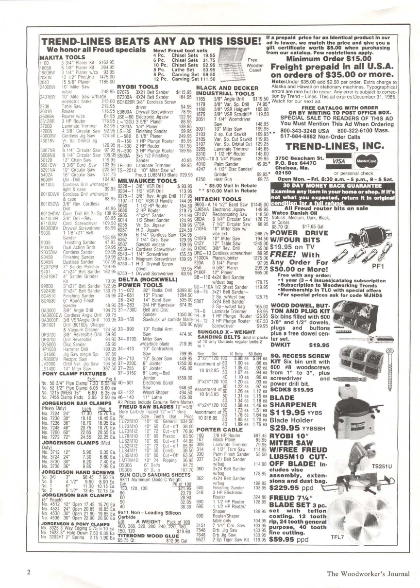 woodworker journal 1985年第6期