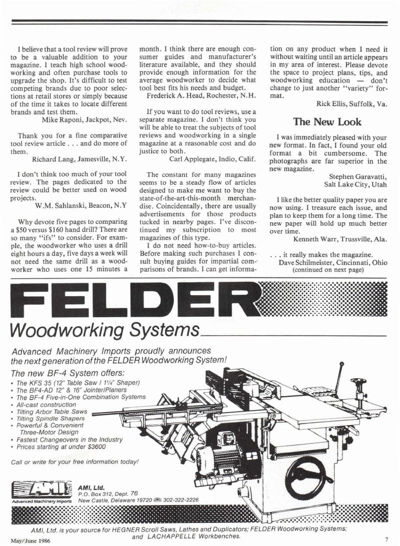 woodworker journal 1986年第3期