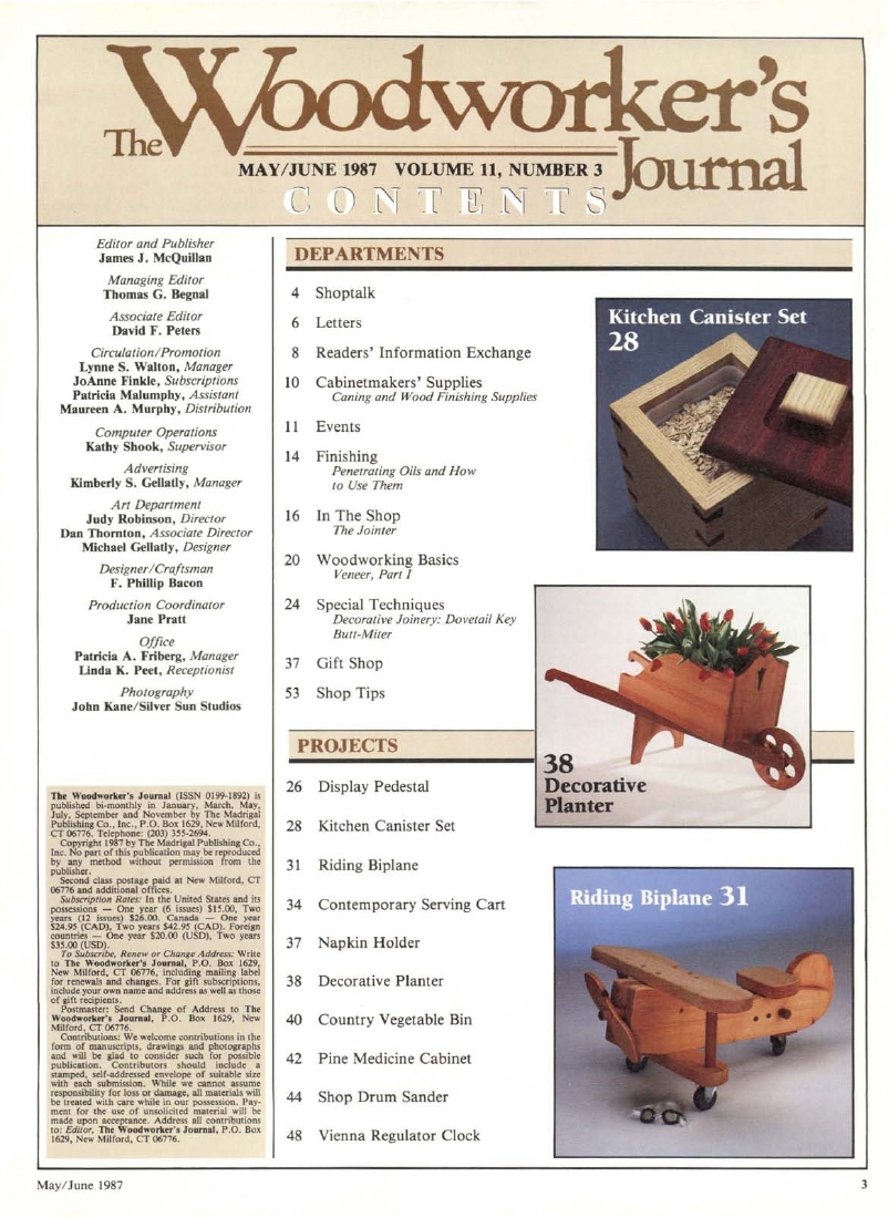 woodworker journal 1987年第3期