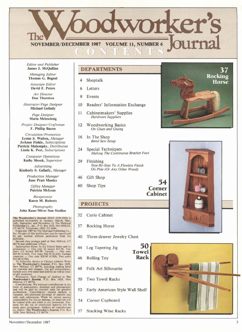 woodworker journal 1987年第6期