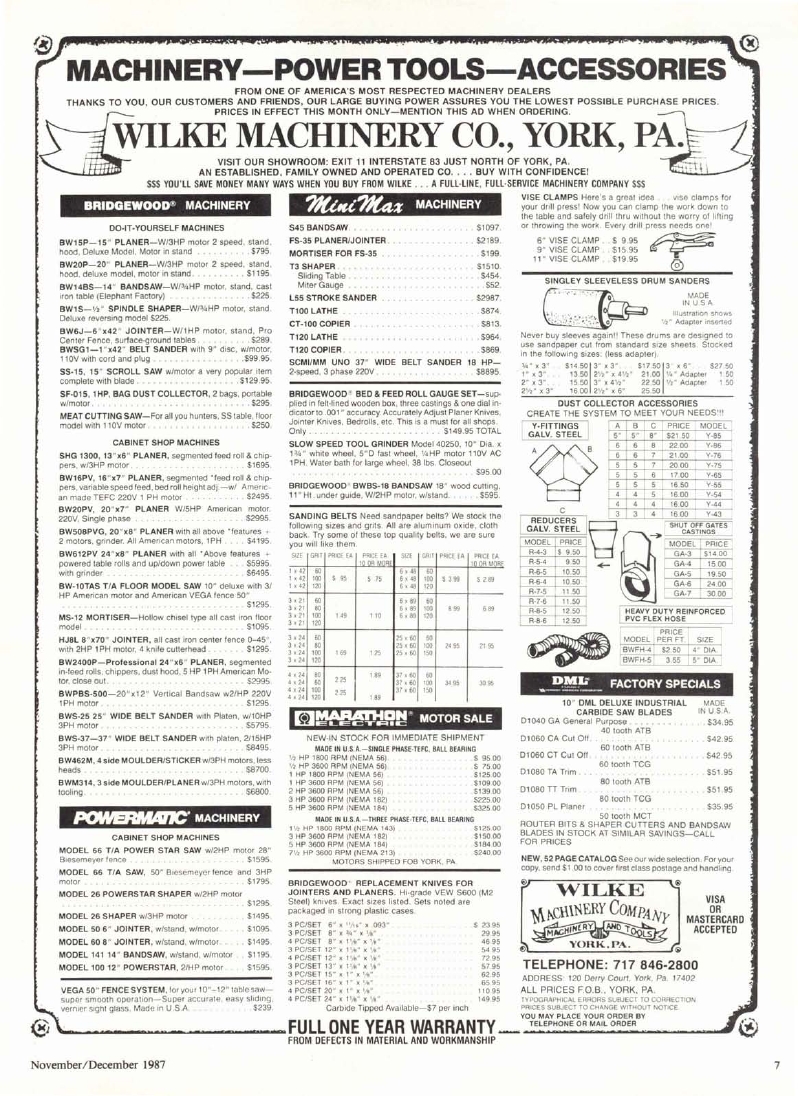 woodworker journal 1987年第6期