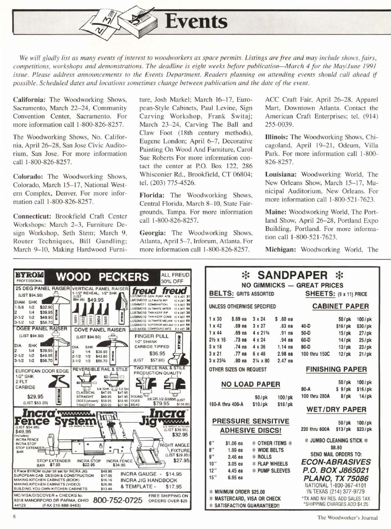 woodworker journal 1991年第2期