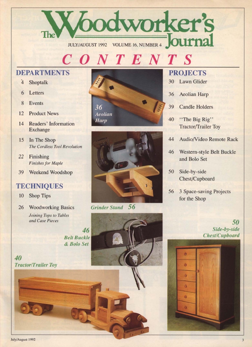 woodworker journal 1992年第4期