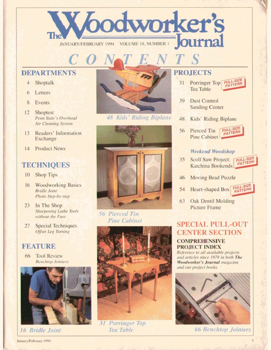 woodworker journal 1994年第1期