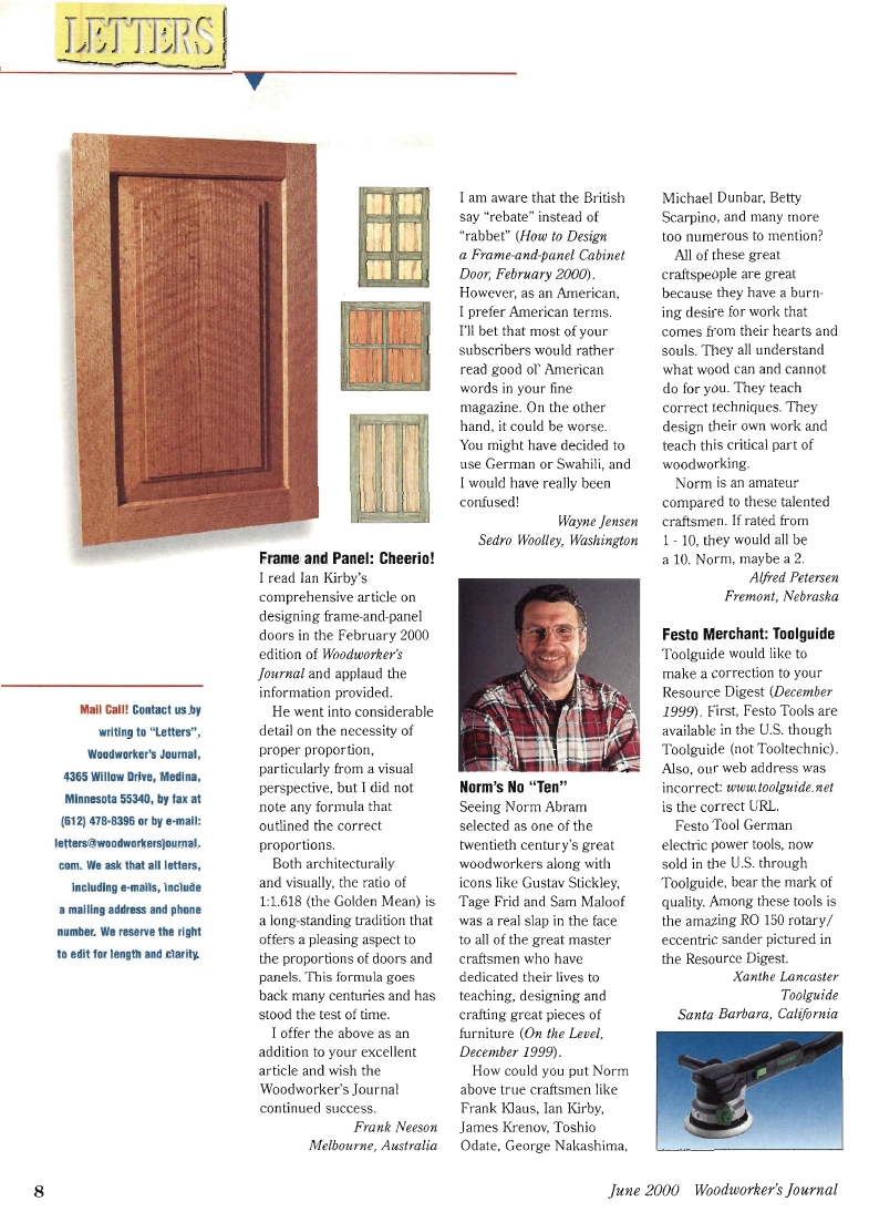 woodworker journal 2000年第3期