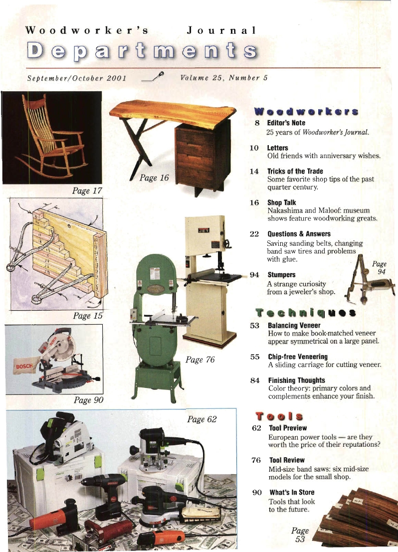 woodworker journal 2001年第5期