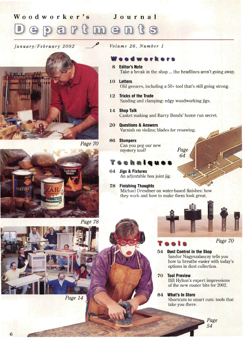 woodworker journal 2002年第1期